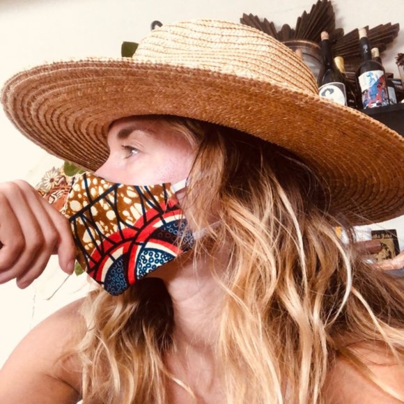 SOLD * Batik Trippy Camo Slim Fit Face Mask - Picture 5 of 6